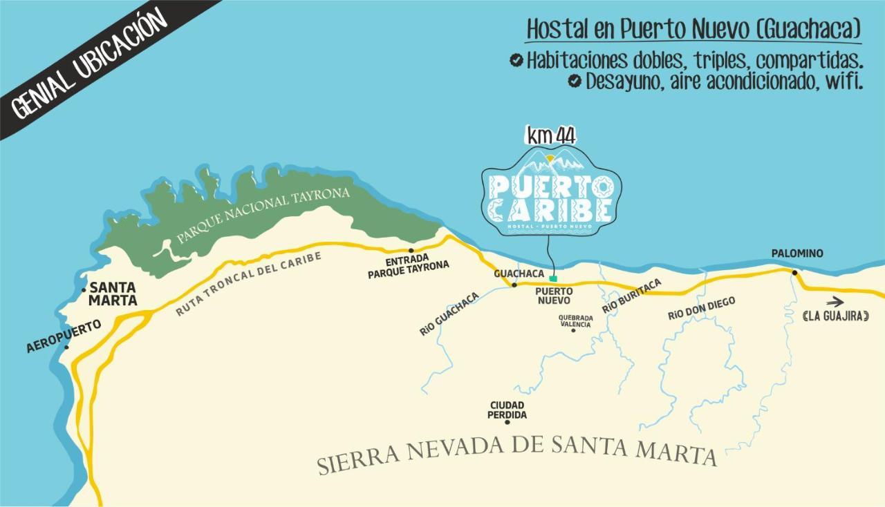 Puerto Caribe Hostal Guachaca Zewnętrze zdjęcie